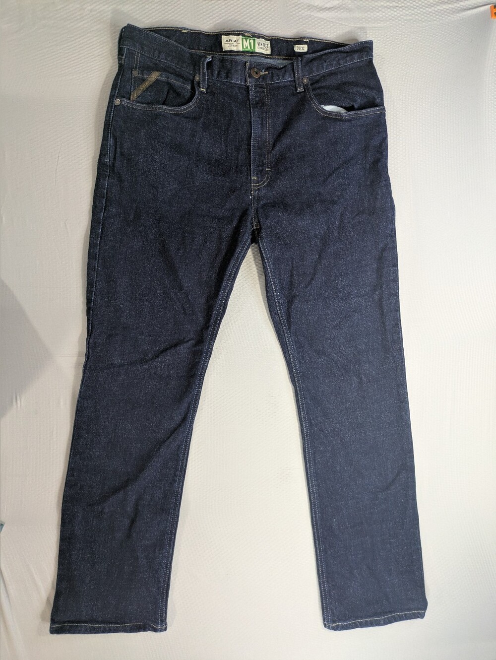 Ariat Jeans Mens 38x32 Blue Legacy M1 Vintage Straight Leg Denim Cowboy Western
